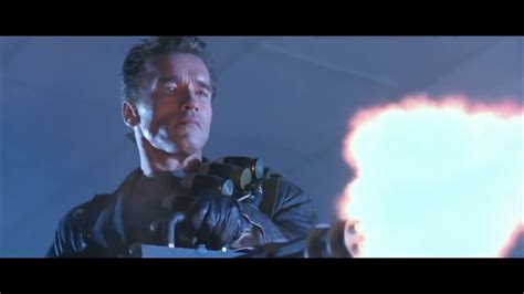 Terminator 2 1991 Minigun Scene Hd Youtube