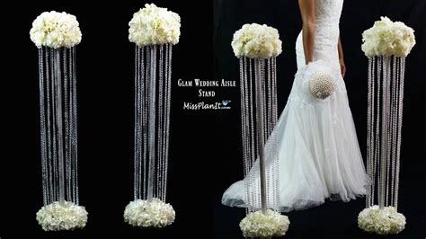 Diy Glam Aisle Wedding Ceremony Decorations Glam Aisle Pillars Diy