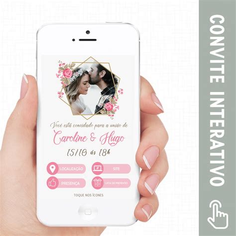 Convite De Casamento Digital Interativo Elo7 Produtos Especiais