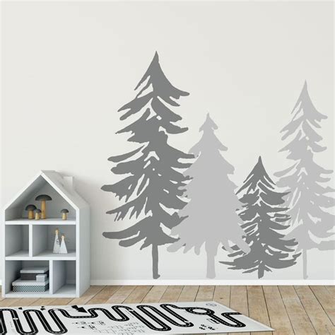 Woodland Tree Silhouette Wall Stickers Wall Stickers Woodland Tree