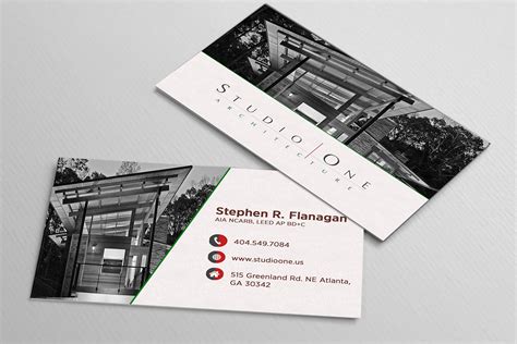 Elegant Serious Architect Business Card Design For Studio One