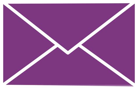 Mail Icon Purple On Clear Clip Art At Vector