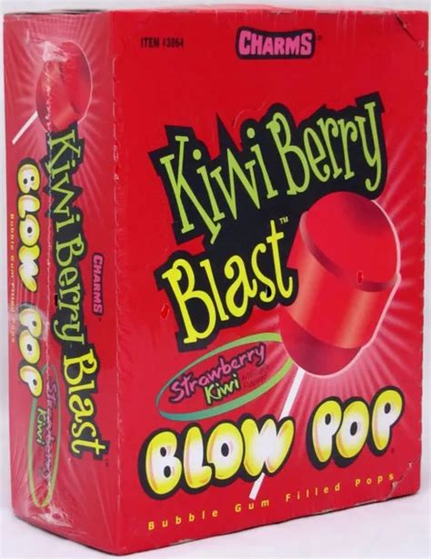 Charms Blow Pop Kiwi Berry Blast Lollipops Candy Pops Suckers Bulk 48 Count Box 23 49 Picclick