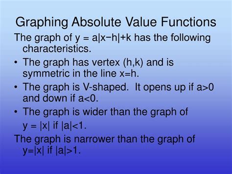 Ppt Absolute Value Functions Powerpoint Presentation Free Download