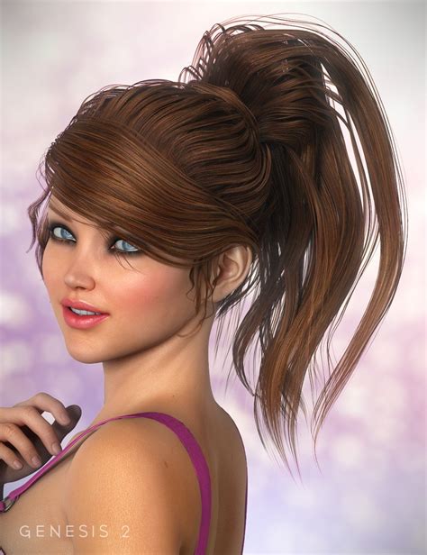 jena hair for genesis 2 female s and victoria 4 colors daz3d下载站