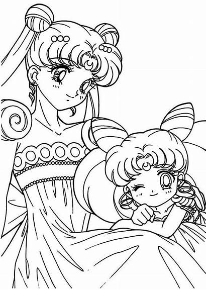 Sailor Coloring Moon Pages Chibi Anime Loving