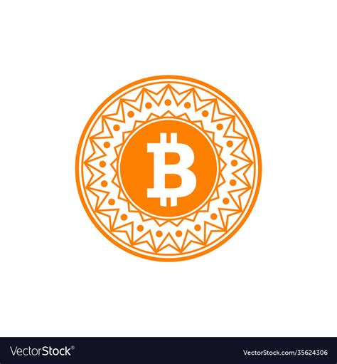 Bitcoin Currency Icon Logo Design Template Vector Image