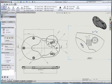 Section View Detailed View And Broken Out Section View In Solidworks