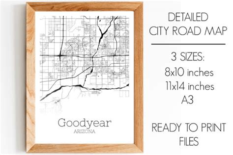 Goodyear Arizona City Map Graphic By Svgexpress · Creative Fabrica
