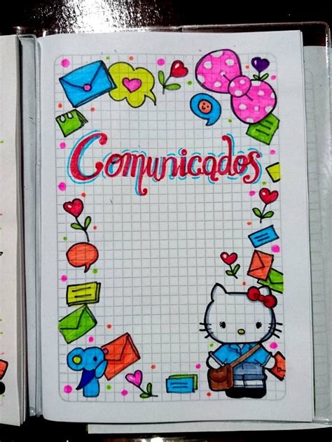 Carátulas Portadas Para Cuadernos De Niñas Hello Kitty Notebook Art