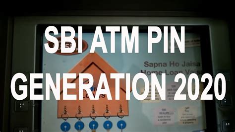 Sbi Atm Pin Generation Through Atm Card Youtube