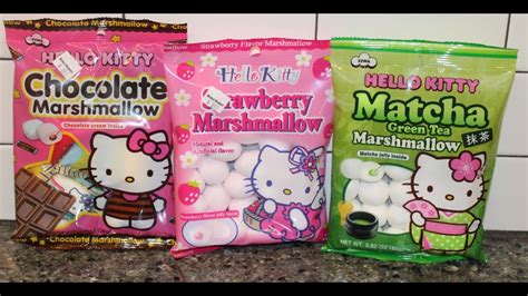 Hello Kitty Marshmallows Chocolate Strawberry And Matcha Green Tea