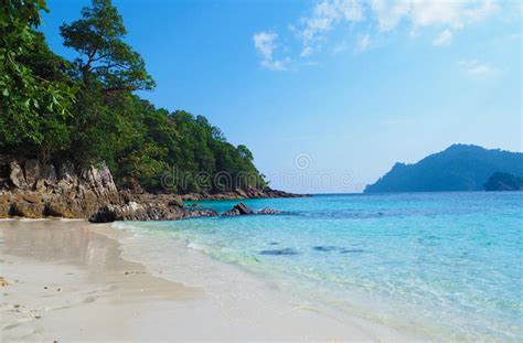 Tropical Beach Scenery Andaman Sea Stock Photo Image Of