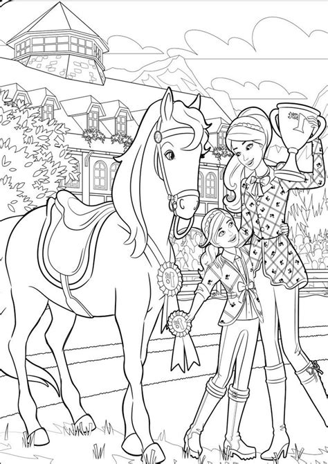 coloriage  dessin horse coloring pages barbie coloring pages coloring books
