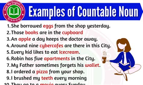 Countable Nouns Examples Sentences