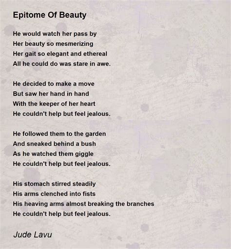 Epitome Of Beauty Epitome Of Beauty Poem By Jude Lavu