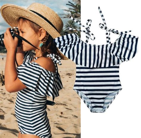 Toddler Girls Floral Tie Back One Piece Swimsuit Artofit