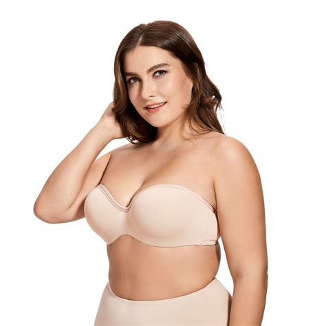 Womens Lightly Lined Underwire Lift Support Seamless Multiway
