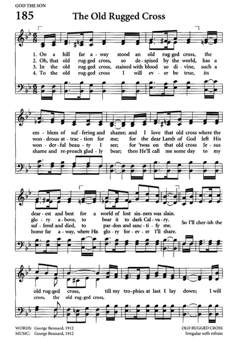 Free Printable Old Rugged Cross Sheet Music