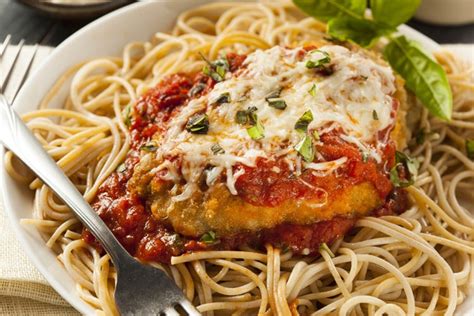 Chicken Parmesan And Spaghetti Marinara