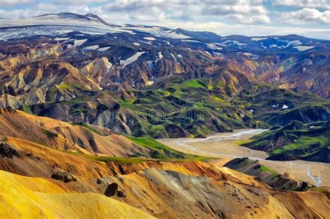 Landmannalaugar Colorful Mountains Landscape View Stock Photo Image