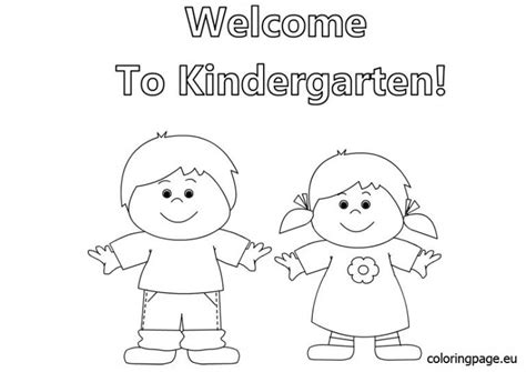 Welcome To Kindergarten Coloring Coloring Page