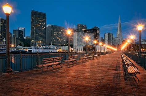 Download Pier 7 At Night San Francisco Photography Wallpaper