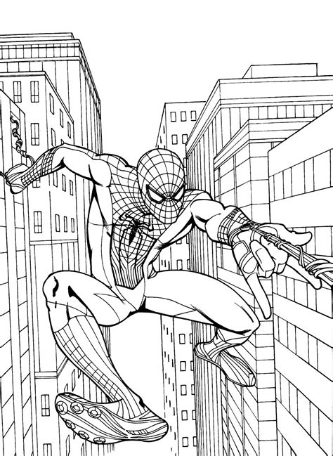 35 Contoh Gambar Mewarnai Spiderman Dunia Mewarnai