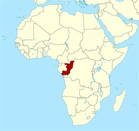 Detailed Location Map Of Congo In Africa Congo Africa Mapsland