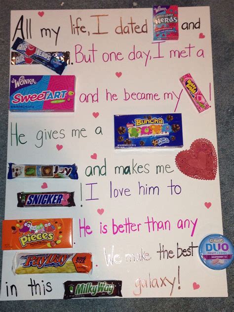 Diy Valentines Day T For My Man With Candy He Will Actually Eat