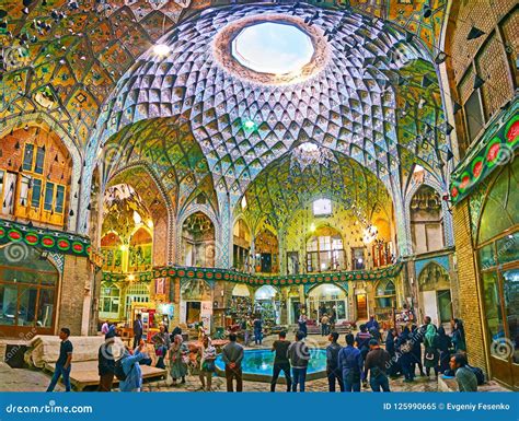 The Medieval Caravanserai Of Kashan Grand Bazaar Iran Editorial Image