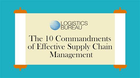 10 Effective Supply Chain Management Commandments Youtube