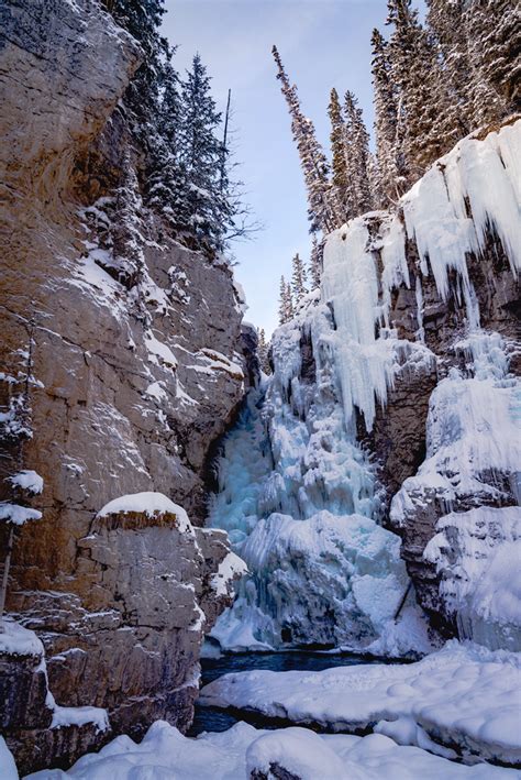 Johnston Canyon Winter Hike Exploring Frozen Waterfalls In Banff