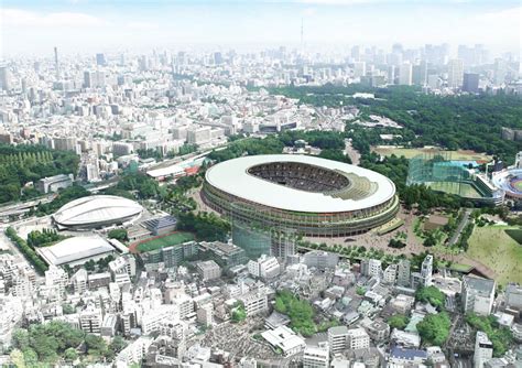 Tokyo 2020 New Design Olympic Stadium Unveiled Architecture Of The Games