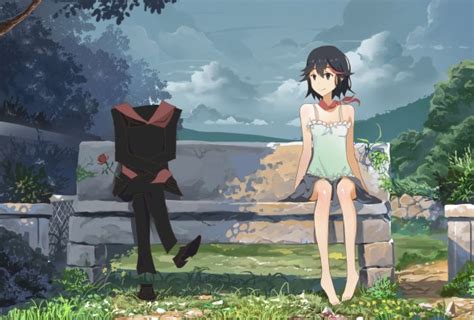 Anime Sitting On Bench 2268x1531 Wallpaper