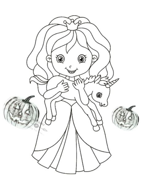 Halloween Unicorn Coloring Coloring Pages