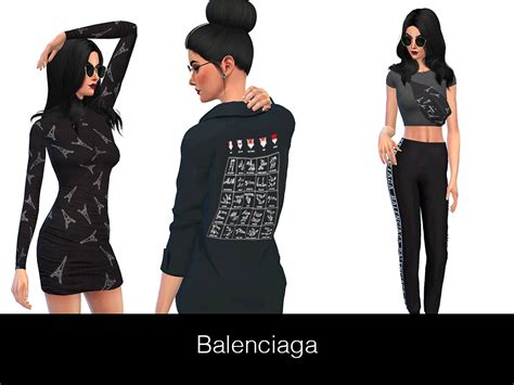 Balenciaga Set By Hypesim Sims 4 Sims 4 Cc Balenciaga Sims 4 Balenciaga