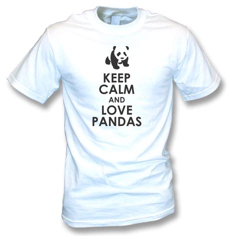 keep calm and love pandas t shirt mens from pink fandango uk