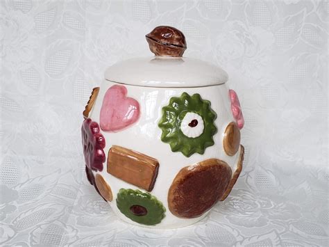 Antique Cookie Jar With Cookies On It Antique Poster