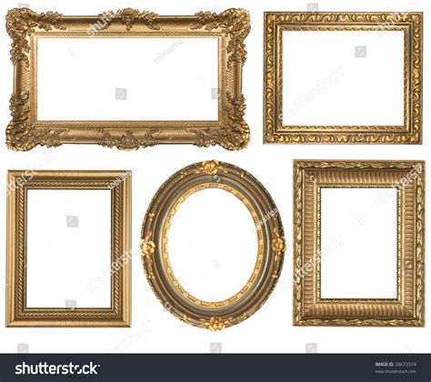 Decorative Gold Empty Oval Square Wall Stock Photo 28673374 - Shutterstock
