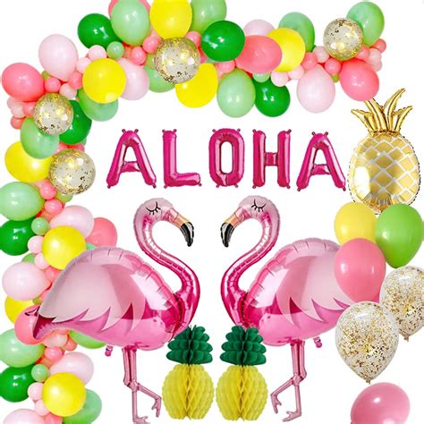 buy mmtx hawaiian party decorations tropical hawaii theme party decorations with aloha balloon