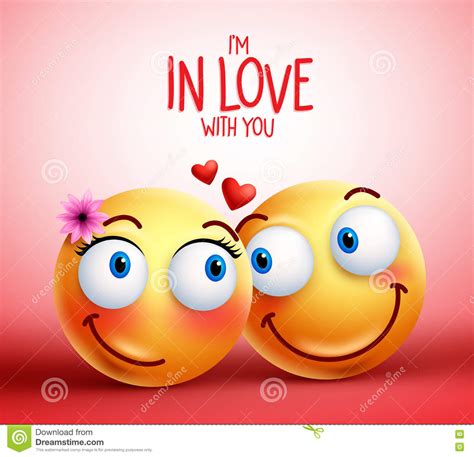 Valentine Smiley Faces In Love Stock Image Cartoondealer