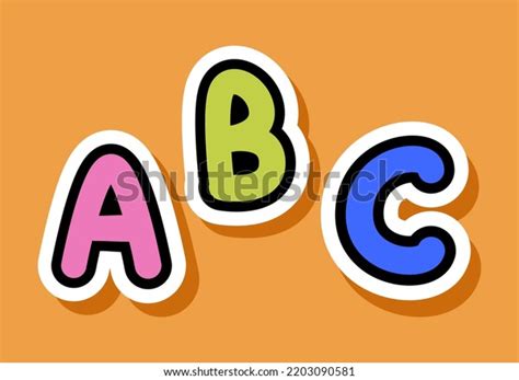 Logo Abc Cute Letter Abc Kids Stock Vector Royalty Free 2203090581