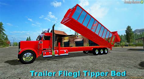 Trailer Fliegl Tipper Bed For Peterbilt 388 Custom V20 For Fs 17