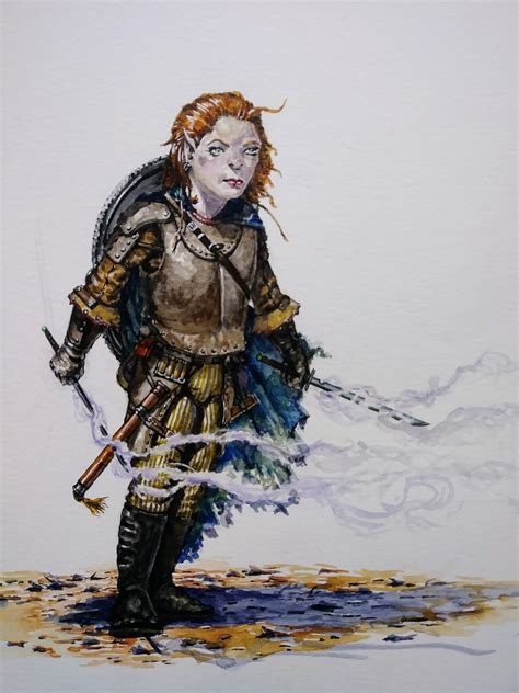 RF Female Halfling Swashbuckler Hexblade Warlock R Characterdrawing