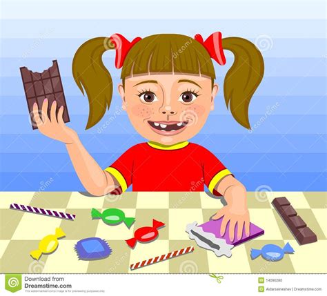 Girl Eating Chocolate Clipart Clipart Suggest