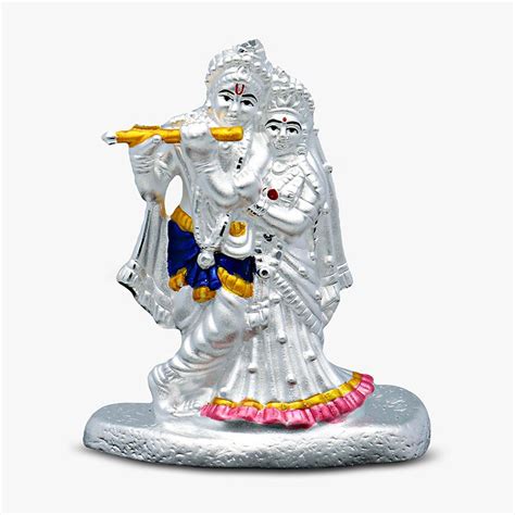 Radha Krishna God Idol Silver Idols Reliance Jewels
