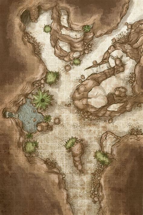 Desert Map Dungeon Maps Roleplaying Game