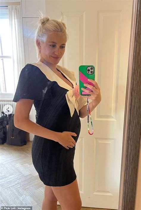 Pregnant Pixie Lott Showcases Her Growing Bump In A Black Dress As She Prepares To Welcome Her