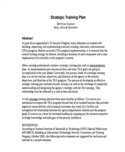 Training Plan 35 Examples Format Pdf Examples